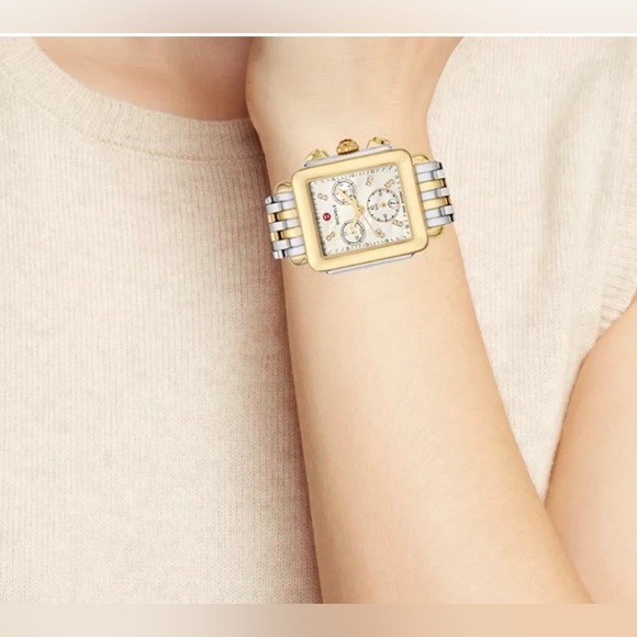 👑✅PRICE FIRM✅ Beautiful MICHELE Signature Mid Deco 29mm Bracelet Watch - Picture 14 of 17